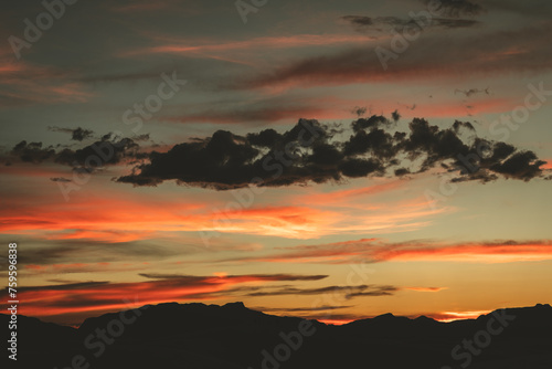 Sunset at White Sands National Park, New Mexico.