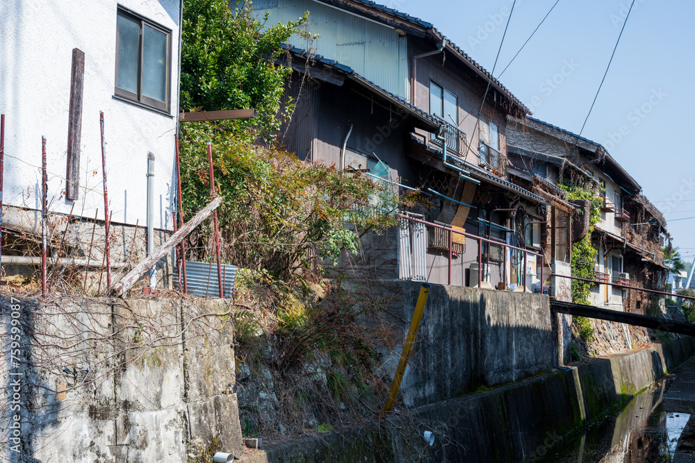 日本の岡山県津山市の古くてとても美しい建物 日本の岡山県津山市の古くてとても美しい建物