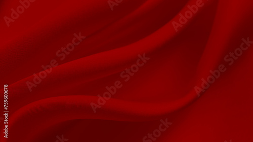Elegance red satin silk with waves, abstract background luxury cloth, elegant wallpaper design.