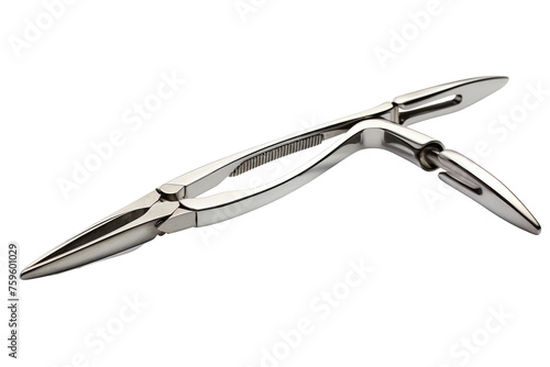 A Pair of Open Scissors on White Background. on a White or Clear Surface PNG Transparent Background.