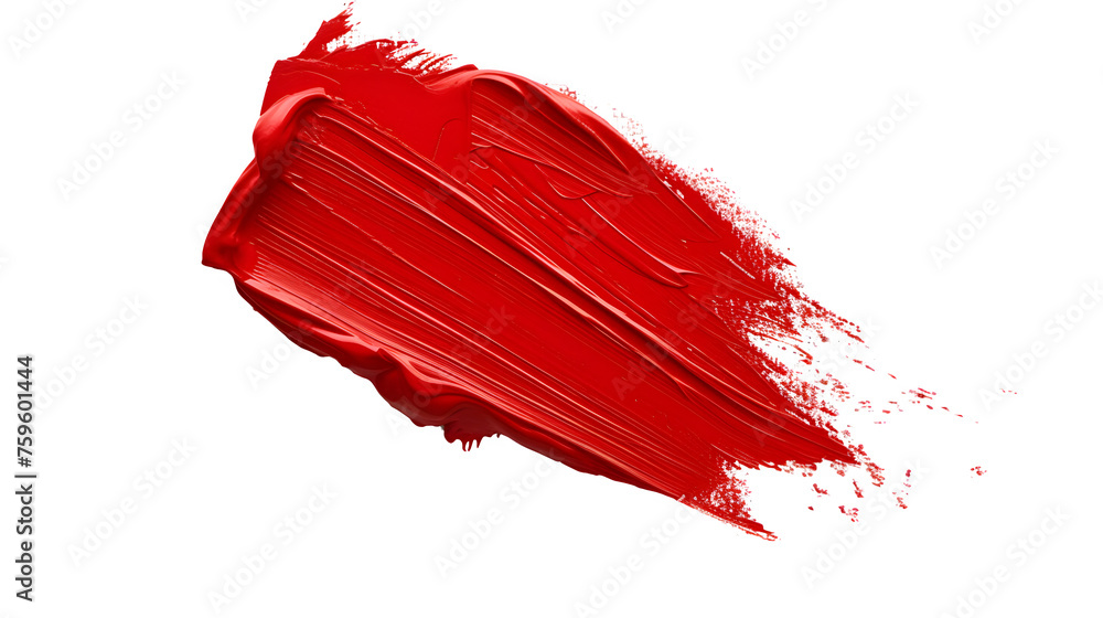 Vibrant Red Paint Brush Stroke on Transparent Background, Artistic Design Element, Hand Edited Generative AI Vibrant Red Paint Brush Stroke on Transparent Background, Artistic Design Element, Hand Edited Generative AI