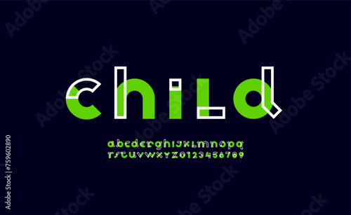alphabet graphical decorative font, art modern lettering, letters A, B, C, D, E, F, G, H, I, J, K, L, M, N, O, P, Q, R, S, T, U, V, W, X, Y, Z and numerals 0, 1, 2, 3, 4, 5, 6, 7, 8, 9