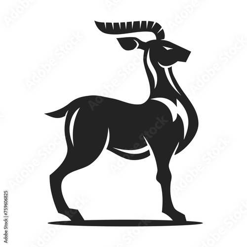 Gazelle Logo template Isolated. Brand Identity. Icon Abstract Vector graphic