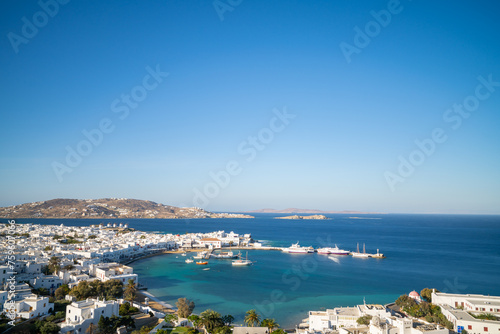 Coast of Mykonos town. Mykonos island  Cyclades  Greece