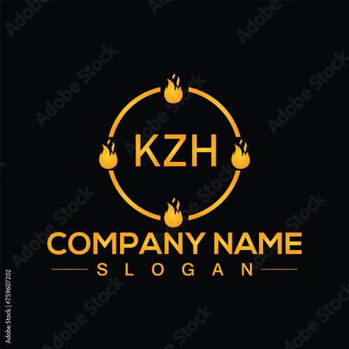 Letter KZH logo vector design for corporate business