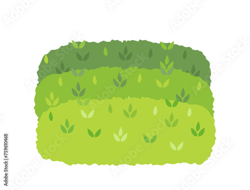 茶畑をイメージしたイラスト