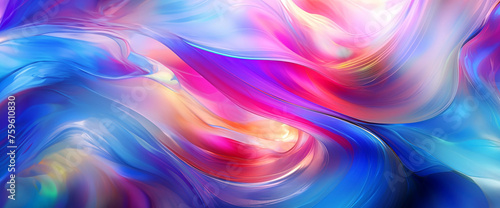 Wallpaper Mural abstract multicolor background with streaks of paint in blue and pink colors, panoramic layout. Generative Ai Torontodigital.ca