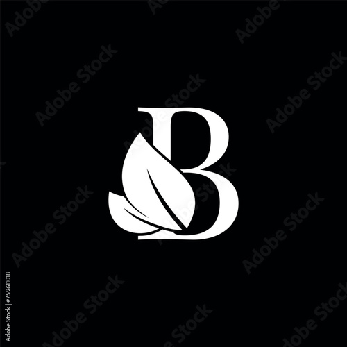 Letter B minimalist logo icon design