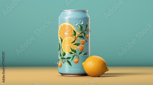 A soda can mockup, 3D rendering