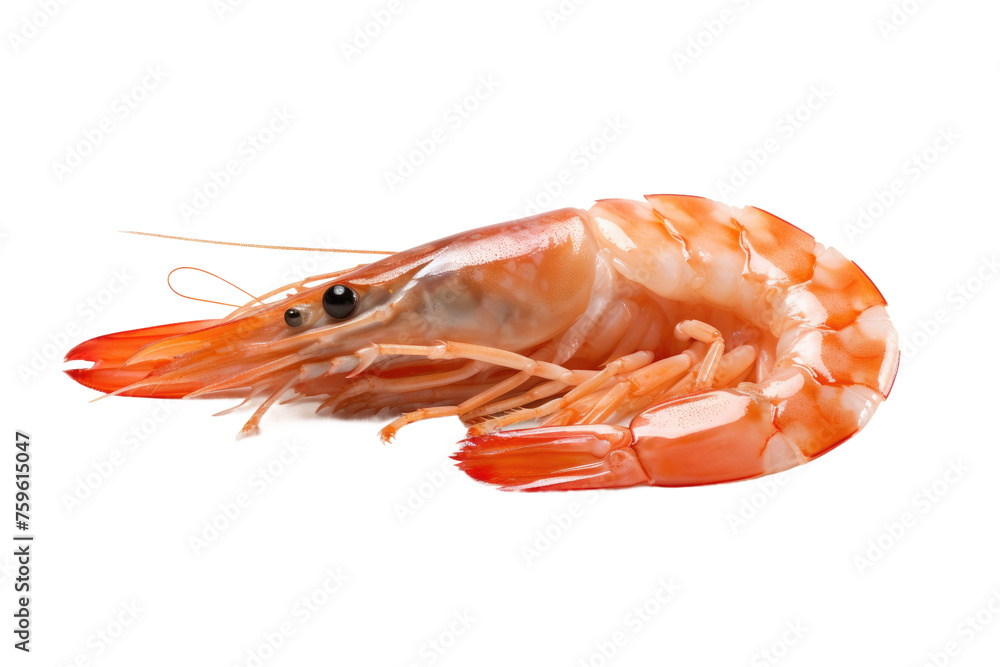 Close Up of a Shrimp on White Background. on a White or Clear Surface PNG Transparent Background. Close Up of a Shrimp on White Background. on a White or Clear Surface PNG Transparent Background.