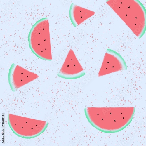 Bright colorful watermelon background image