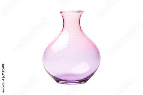 Pink Vase on White Table. on a White or Clear Surface PNG Transparent Background.