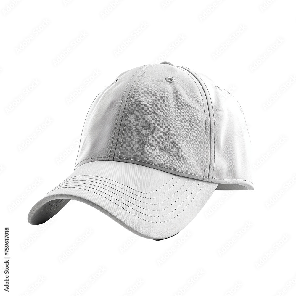 White baseball cap, mockup, isolated on transparent background. PNG White baseball cap, mockup, isolated on transparent background. PNG