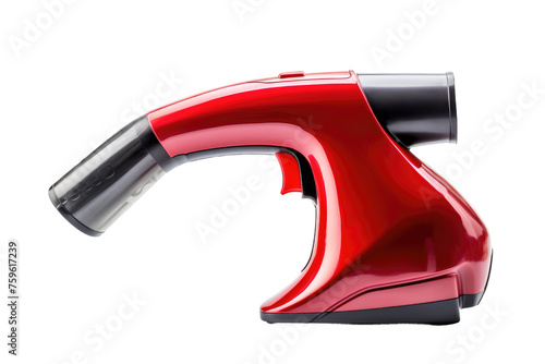 Red and Black Blow Dryer on White Background. on a White or Clear Surface PNG Transparent Background.