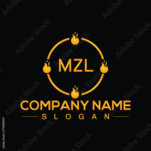 Abstract letter MZL logo design template for company