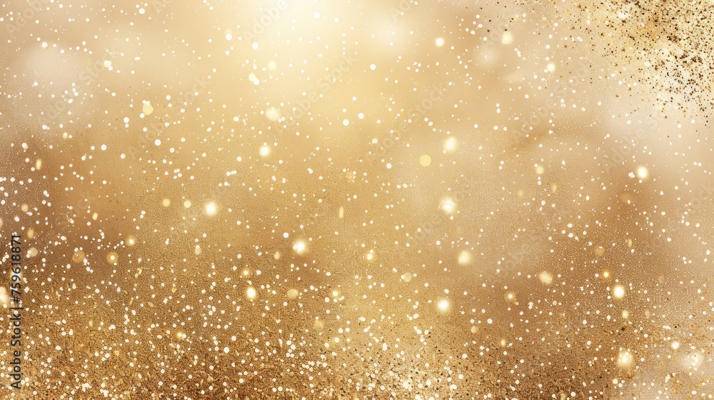 A radiant gold glitter texture forms a sparkling backdrop, perfect for Christmas and holiday-themed designs, greeting cards, and festive invitations