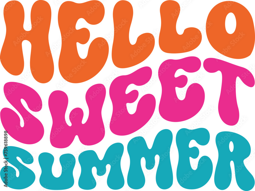 Retro summer svg design, summer svg design	
