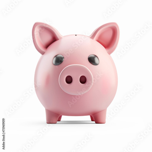 3d piggy bank isolate on transparency background PNG