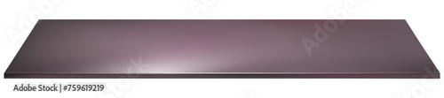 Pink Metallic Stainless Steel counter top,3d Metal shelf texture with light reflect,Vector Display mockup of table top,Kitchen aluminium counter grey desk surface.