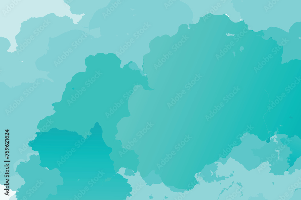 Pretty Watercolor Background In Turquoise Color