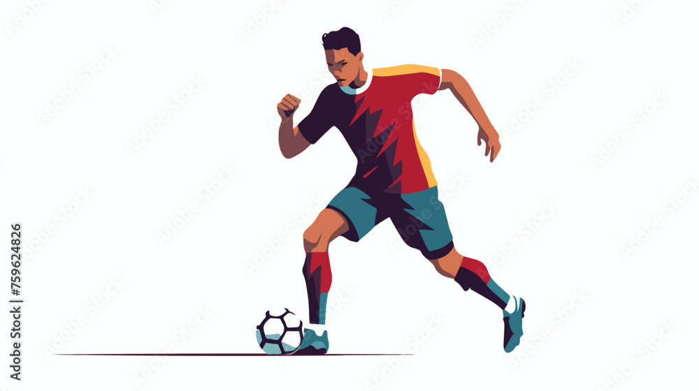 Player soccer football flat vector isolated on white