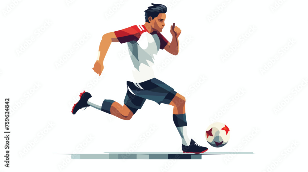 Player soccer football flat vector isolated on white