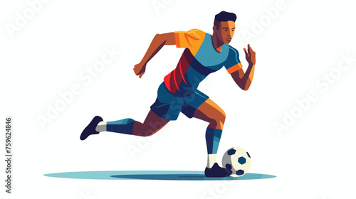 Player soccer football flat vector isolated on white © RedFish