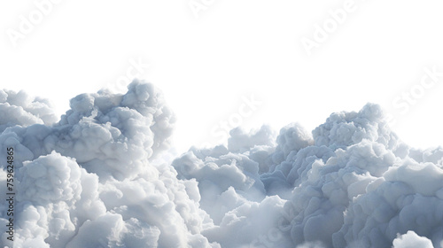 White Clouds: Realistic 3D Render of Fluffy Cumulus on Transparent Background - Atmospheric Beauty for Sky-themed Projects!