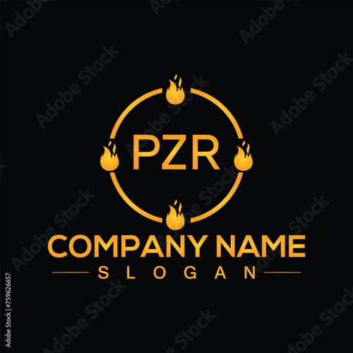 Creative PZR square logo design for your business