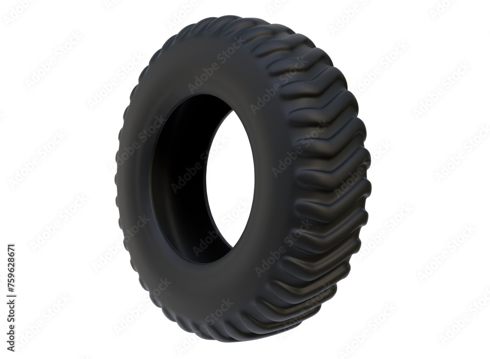 3D render of a car tire. Truck tire on a white background. 3D render.
3D render of a car tire. Truck tire on a white background. 3D render.