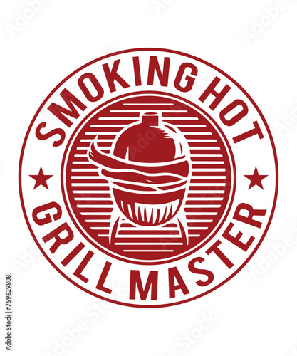 Smoking Hot Grill Master BBQ T-Shirt Design