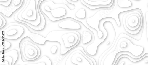 3d render, abstract white paper background. Paper cut vector art background banner texture. multi layer cutout geometric pattern on vector, Abstract soft white background with waves.