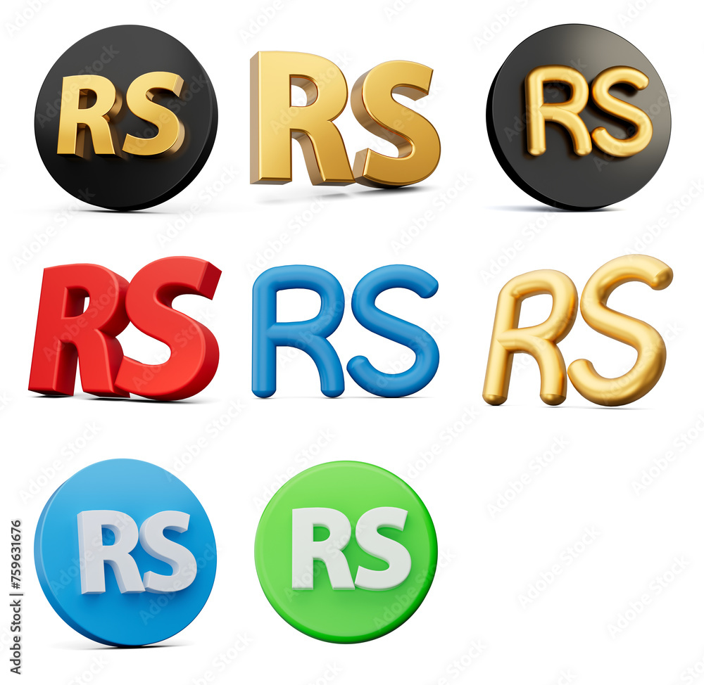 3d Set Of Eight Different styles Of Rupee Symbol With Rounded Icons White Background 3d Illustration 3d Set Of Eight Different styles Of Rupee Symbol With Rounded Icons White Background 3d Illustration