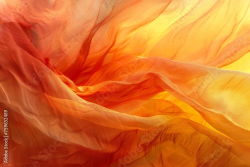 Close-Up of Orange and Yellow Fabric