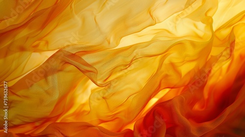 Close-Up of Yellow and Red Fabric