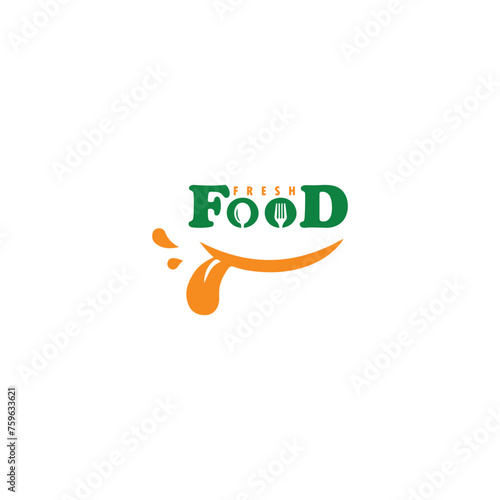 Fresh food logo design template