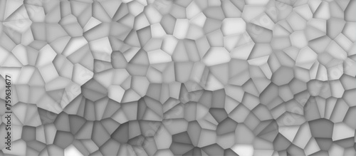 Fototapeta Naklejka Na Ścianę i Meble -  gray stains broken glass tile background textrue. geometric pattern with 3d shapes vector Illustration. gray broken wall paper in decoration. low poly crystal mosaic background.