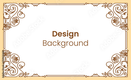 Art nouveu background, elegant and classic luxury