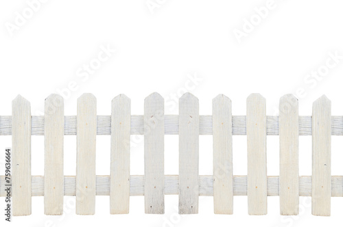 old white fence and grass for background PNG