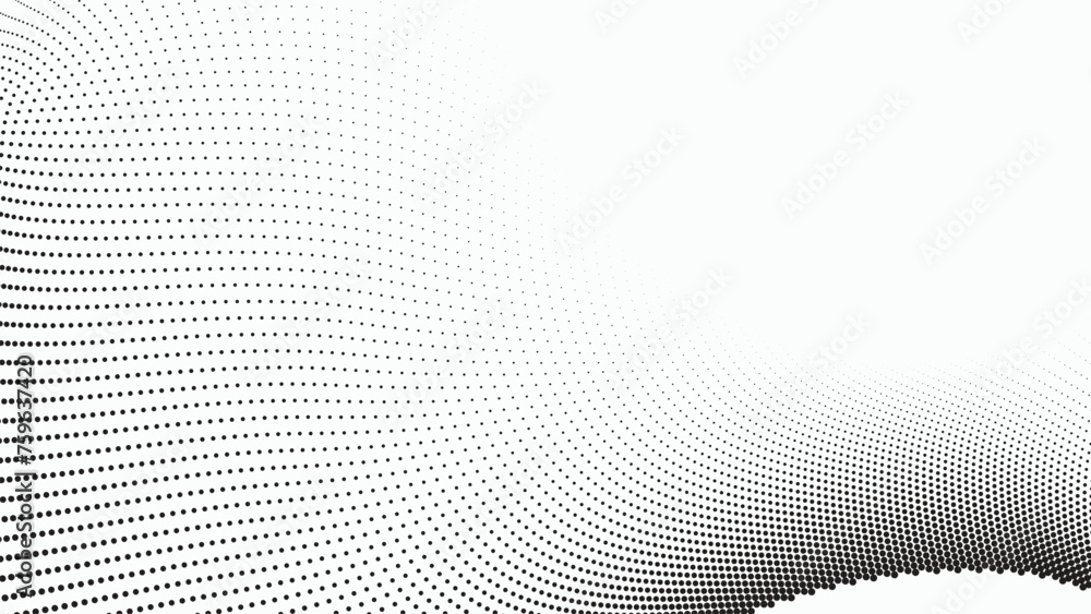 Halftone texture pattern background black and white vector image for backdrop or fashion style - obrazy, fototapety, plakaty 