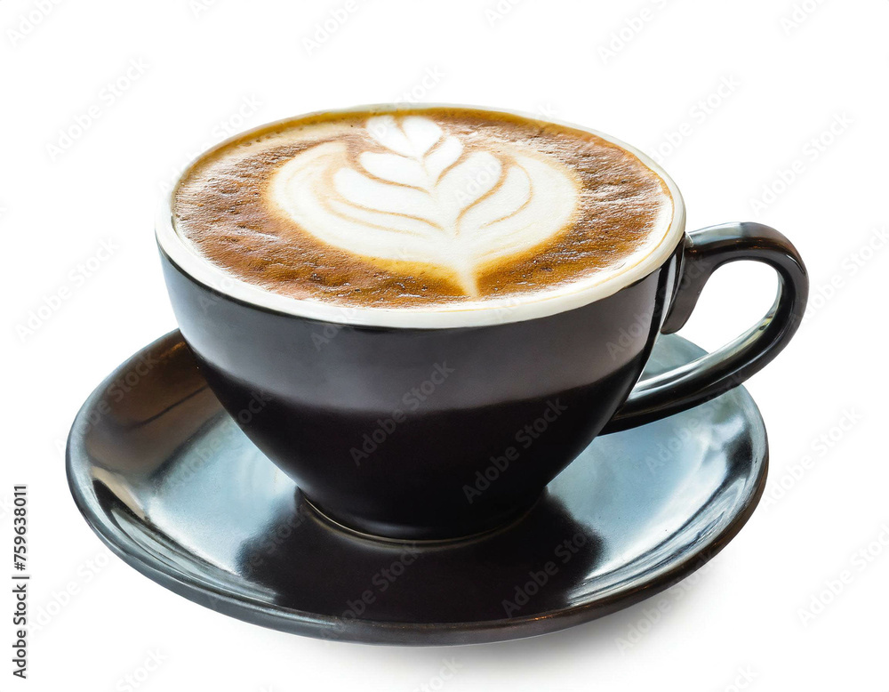 Obraz premium Cappuchino isoliert auf weißen Hintergrund, Freisteller