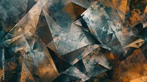Abstract wallpaper featuring angular octahedrite-inspired motifs