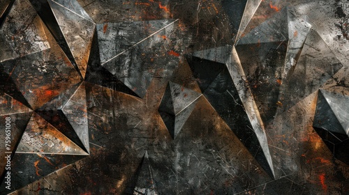 Abstract wallpaper featuring angular octahedrite-inspired motifs