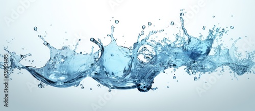 water splash isolated on blue background