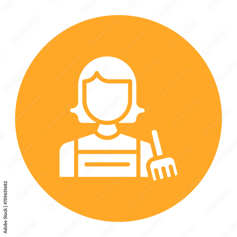 Female Cleaner icon vector image. Can be used for Cleaning. Female Cleaner icon vector image. Can be used for Cleaning.