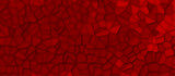 pastel red stain glass broken tile dark background. geometric pattern with 3d shapes vector Illustration. red broken wall paper in decoration. low poly crystal mosaic background.