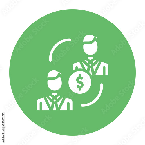 P2P Lending icon vector image. Can be used for Crowdfunding.