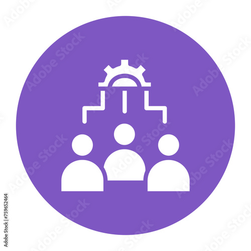 Crowdsourcing icon vector image. Can be used for New Media.