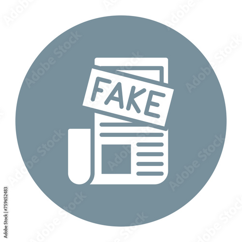 Fake News icon vector image. Can be used for New Media.