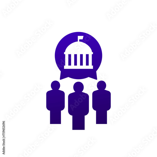government workers, public service icon